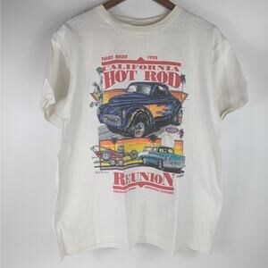 1994 Mens L Tshirt California Hot Rod Third NHRA Reunion Bakersfield Raceway VTG